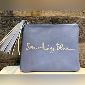 Something Blue Zip Clutch With Tassel Wedding